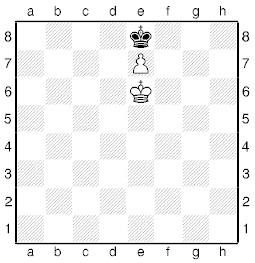 Шахматный паровоз - король с пешкой против короля